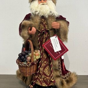 Saint Nicholas Square spirit of Santa collection Wine Tasting Santa New W/tags